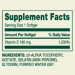 Spring Valley – Vitamin E 400 IU 100 Softgels - Image 3