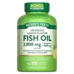 Nature’s Truth Fish Oil 2000mg | Omega-3 | Lemon Flavor | 110 Softgels