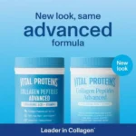 Vital Proteins Grass Fed Collagen Peptides Advanced Powder Supplement, with Hyaluronic Acid + Vitamin C, Unflavored (265g) - Image 3