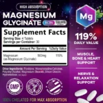 Nature’s Nutrition Magnesium Glycinate 500mg – 120 Tablets - Image 2