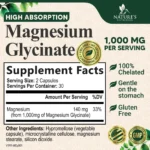 Nature’s Nutrition Magnesium Glycinate 1000mg 60 Capsules - Image 2