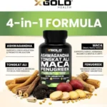 X Gold Ashwagandha Tongkat Ali Maca Fenugreek Ultra Concentrated – 120 Capsules - Image 2