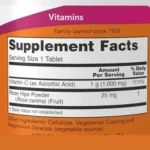 NOW Foods Vitamin C-1000 mg 100 Tablets - Image 2