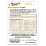 HealthAid Hair-Vit Strong Thick And Shiny Hair 30 Capsules - Image 2