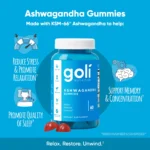 Goli Nutrition Ashwagandha Gummies, Mixed Berry Flavor, 60 Count - Image 6