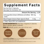 NatureBell Ashwagandha with Black Pepper Extract, 240 Capsules - Image 2
