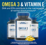 Applied Nutrition Omega 3 With Vitamin E - 1000mg Fish Oil, 180mg EPA & 120mg DHA - Heart, Brain & Vision Support - 100 Softgels - Image 4