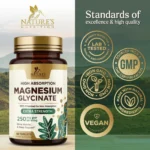 Nature’s Nutrition Magnesium Glycinate 250mg 60 Tablets - Image 3