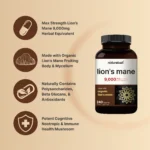NatureBell Lions Mane Supplement 9000mg Per Serving – 240 Capsules - Image 3