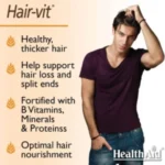 HealthAid Hair-Vit Strong Thick And Shiny Hair 30 Capsules - Image 4