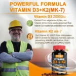 NextDia Vitamin D3 (20,000 IU) + K2 (200 mcg) – 120 softgels - Image 6