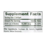 Nature’s Bounty Biotin 10000 mcg Rapid Release – 250 Softgels - Image 2