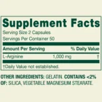 Spring Valley L-Arginine 500mg 100 Capsules - Image 2