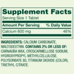 Spring – Valley Calcium 600mg Natural Bone Health Calcium – 100 Tablets - Image 3