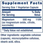 Life Extension Magnesium Caps 500mg 100 Capsules - Image 2