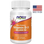 NOW Foods, Vitamin D-3 Max Potency 50000 IU 50 softgels