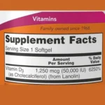 NOW Foods, Vitamin D-3 Max Potency 50000 IU 50 softgels - Image 2