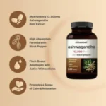 NatureBell Ashwagandha 12,500 mg with Black Pepper 240 Capsules - Image 3