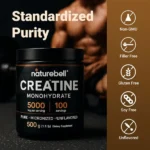 NatureBell Creatine Monohydrate Powder, 5000mg Per Serving – 500GM - Image 2