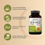 NatureBell Vitamin D3 K2 (10000 IU Vitamin D + 200mcg Vitamin K MK-7) 240 Softgels - Image 3