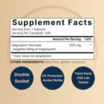 Naturebell Magnesium Glycinate 500mg 240 Capsules - Image 2