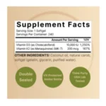 NatureBell Vitamin D3 K2 (10000 IU Vitamin D + 200mcg Vitamin K MK-7) 240 Softgels - Image 2