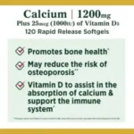 Nature's Bounty, Calcium Plus Vitamin D3, 120 Softgels - Image 3