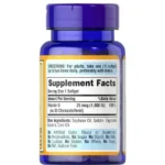 Puritan’s Pride Vitamin D3 (25 mcg) 1000 IU -100 Softgels - Image 2