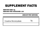 Quamtrax 100% Creatine Monohydrate (300g) - Image 2