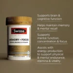 Swisse Ultiboost Memory & Focus 50 Tablets - Image 3