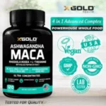 X Gold Health Ashwagandha & Maca Root Black Extract plus, Rhodiola Rosea & L-Theanine (120 Capsules) - Image 4