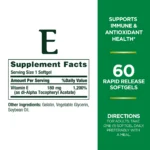 Nature’s Bounty, Vitamin E 180 mg 120 Capsules - Image 2