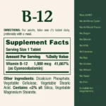Nature’s Bounty Vitamin B-12 1000 mcg – 200 Tablets - Image 2