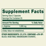 Spring Valley L-Arginine 500mg 50 Capsules - Image 3