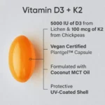Sports Research Vitamin D3 K2 - 5000iu of Vegan D3 & 100mcg of Vitamin K2 as MK7 - (60 Softgels) - Image 3