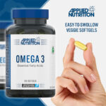 Applied Nutrition Omega 3 With Vitamin E - 1000mg Fish Oil, 180mg EPA & 120mg DHA - Heart, Brain & Vision Support - 100 Softgels - Image 3