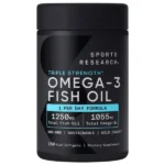 Sports Research Triple Strength Omega 3 Fish Oil 1250mg – 150 Softgels - Image 2