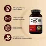 NatureBell CoQ10 400mg with Omega 3 Fatty Acids, 240 Capsules - Image 3