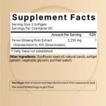 NatureBell Panax Korean Red Ginseng 2250mg – 240 Softgels - Image 2