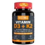 NextDia Vitamin D3 (20,000 IU) + K2 (200 mcg) – 120 softgels