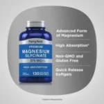 Piping Rock Magnesium Glycinate 375mg 130 Softgels - Image 4
