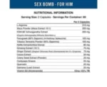 Sex Bomb For Him (Male Libido Enhancer) 120 Capsules - Image 2