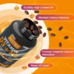 NextDia Vitamin D3 (20,000 IU) + K2 (200 mcg) – 120 softgels - Image 4