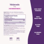 Natrol, Melatonin, Fast Dissolve, Strawberry, 10 mg, 60 Tablets - Image 2