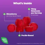 Natrol Melatonin Gummies, Sleep Support for Adults, 10 mg Melatonin Strawberry-Flavored | 90 Gummies - Image 3