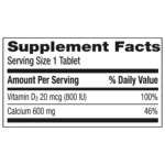 Caltrate 600+D3 Calcium and Vitamin D Supplement -120 Tablets - Image 2