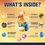 Totaria Magnesium Glycinate 500mg + Vitamin D3 5000 IU & K2 Complex - High Absorption - Healthy Stress, Sleep, Muscle Function, Bone Health & Energy Supports 120 Softgels - Image 4