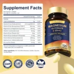 Totaria Magnesium Glycinate 500mg + Vitamin D3 5000 IU & K2 Complex - High Absorption - Healthy Stress, Sleep, Muscle Function, Bone Health & Energy Supports 120 Softgels - Image 2