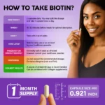 NUTRAHARMONY Biotin | Collagen | Hyaluronic Acid | Keratin - Hair Growth & Strength Support Vitamins - Skin & Nails Supplement - Clinically Tested for Men & Women - 25000mcg Vitamins B1, B2, B3, B6 & B7 - 60 Caps - Image 6