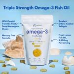Micro Ingredients Omega-3 Fish Oil Burpless Lemon Flavor – 240 softgels - Image 3